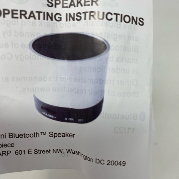 NEW - AARP Red Portable Mini Bluetooth Speaker - Picture 8 of 10